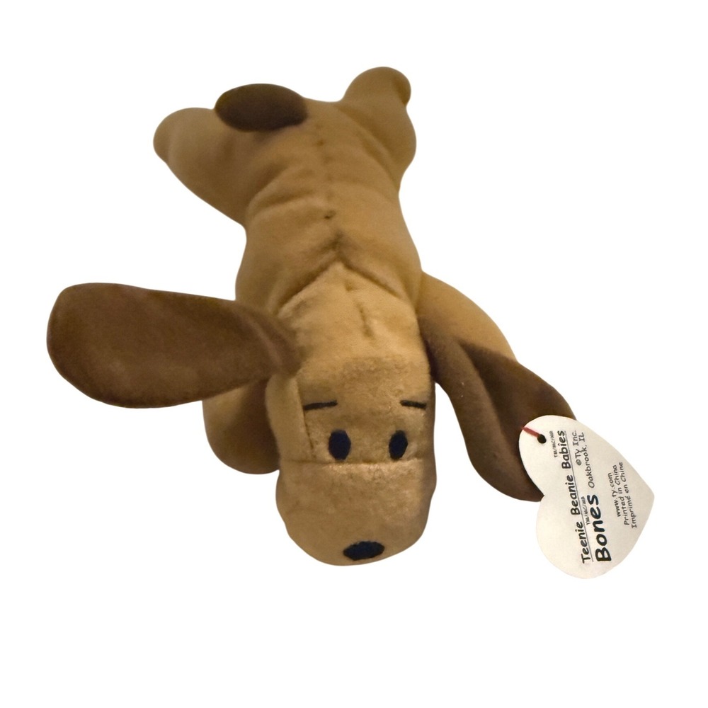 Vintage 1993 TY Teenie Beanie Babies Bones‎ Dog Plush McDonald's 6" w/ Tag